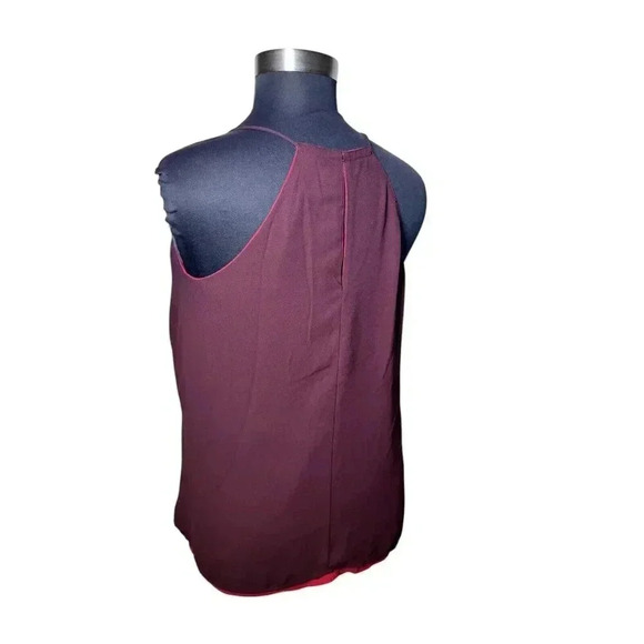 Express Barcelona Top Reversible Red Burgundy Camisole Sz‎ XL Y2K Flowy - Picture 3 of 6